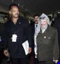 Arafat Blasts Israel as Racist and Accuses it of Ethnic Cleansing