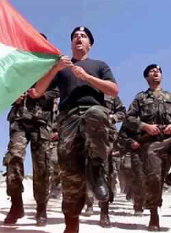 Palestinian Police March Into Bethlehem