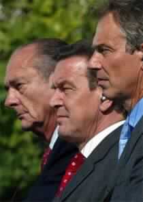 Leaders of Germany, France and Britain Disagree on Timetable for Power Handover in Iraq