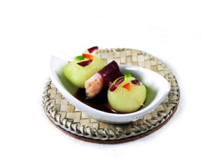 Mel&oacute;n con jam&oacute;n de pato 